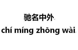 馳名中外 馳名中外