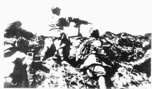 百團大戰中的八路軍機槍陣地