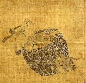 傳元代宋汝志雛雀圖 傳元代宋汝志雛雀圖