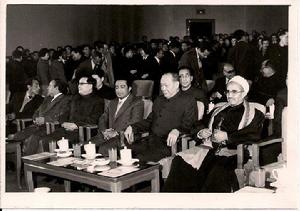 哈姆迪主席訪華,烏蘭夫副委員長陪同參訪