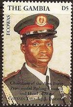 印有葉海亞·賈梅上校肖像的郵票