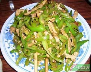 熗青椒肉絲