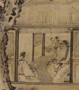 清黃慎繪漱石捧硯圖軸 清黃慎繪漱石捧硯圖軸