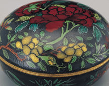 清康熙畫琺瑯花卉小盒 清康熙畫琺瑯花卉小盒