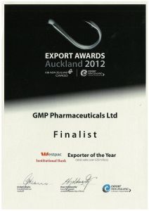 紐西蘭優質出口企業金獎證書