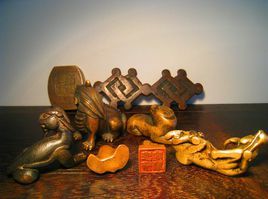 牛鈕黃楊木印 牛鈕黃楊木印