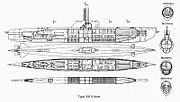 （圖）二戰晚期的U-XXI型U潛艇，耐壓艇體外部覆蓋了一個“輕殼”