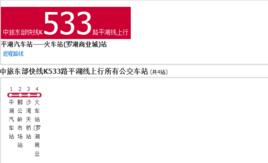 深圳中旅東部快線K533路平湖線 深圳中旅東部快線K533路平湖線