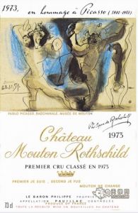 畢卡索設計的酒標