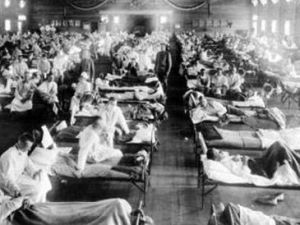 （圖）1918年，歐洲爆發西班牙流感。 