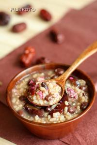 玫瑰紅豆大棗糙米粥