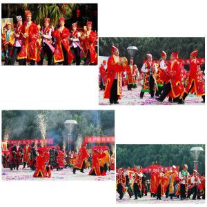 踩花燈的壯族道公