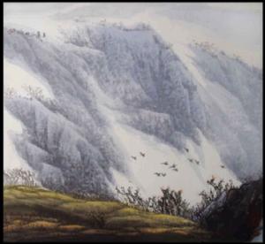 張筱玲國畫作品欣賞-《美麗汶川》