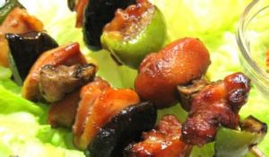 煎蘑菇牛肉串 煎蘑菇牛肉串