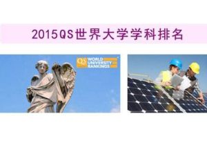 2015QS世界大學學科排名 2015QS世界大學學科排名