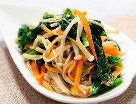 涼拌菠菜金針菇 涼拌菠菜金針菇