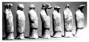 生肖群俑（唐代墓葬出土）。上海博物館藏。