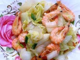 白菜炒蝦 白菜炒蝦