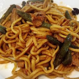 油豆角燜面 油豆角燜面