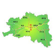 漢中市行政區劃圖