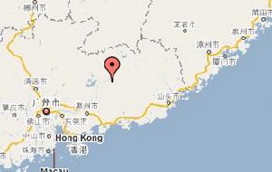 （圖）黃村鎮在廣東省內位置 