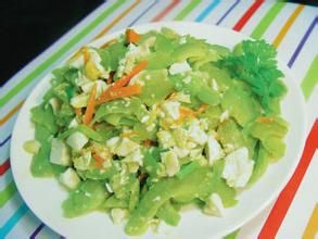 爽口鹹蛋炒苦瓜 爽口鹹蛋炒苦瓜