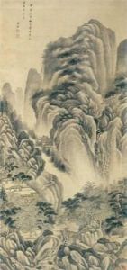 仿范寬山水圖