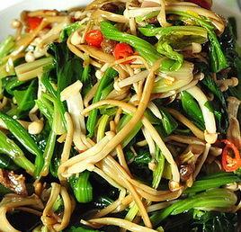 菠菜炒金針菇 菠菜炒金針菇