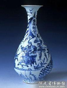 元青花人物故事玉壺春瓶 元青花人物故事玉壺春瓶
