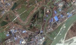 衛星拍攝的朱家河