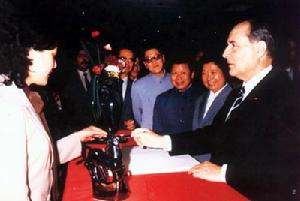 （圖）1983年5月密特朗下榻南京金陵飯店 
