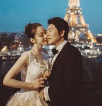 郎朗曬出與新娘吉娜·愛麗絲婚紗照