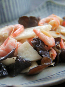 山藥木耳甜蝦 山藥木耳甜蝦