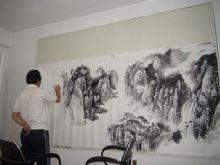 楊占山先生參加書畫活動留影