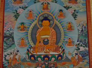 墨竹工卡直孔刺繡唐卡 墨竹工卡直孔刺繡唐卡