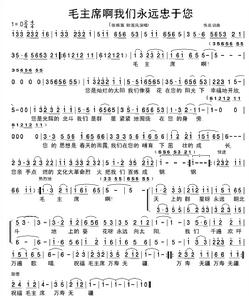 《毛主席啊我們永遠忠於您》