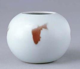 清康熙釉里紅四魚紋水丞 清康熙釉里紅四魚紋水丞