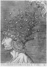 阿戈斯蒂諾·韋內齊亞諾所繪蘇萊曼大帝的雕版畫肖像