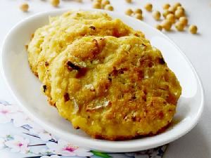 豆渣小魚餅 豆渣小魚餅