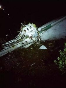 哥倫比亞蝸牛電視台發布的飛機墜毀畫面