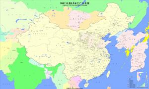 中國LNG工分布圖