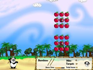 小熊貓射擊蘋果 小熊貓射擊蘋果