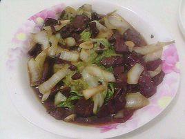 豬血燴白菜 豬血燴白菜