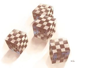 (圖)每到固定的時間,樂衷於散步的教室們,就會像約好似的開始散步起來。學生們必須準時進教室,否則就必須各憑本事「追」教室了。每年新生因為追教室而反被教室踩扁的新生不少,要非常注意。另外,每棟教室都有它的名字,唯有叫對名字,教室才會停下來等你讓你進教室。