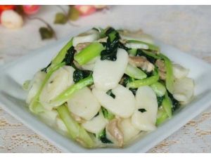 塌棵菜肉絲炒年糕