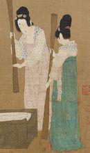 《搗練圖》中的服飾