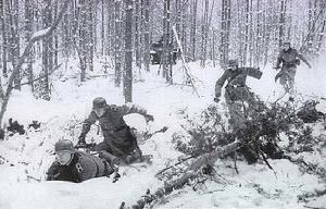 德軍在嚴寒中前進