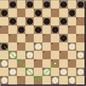 國際跳棋的走法