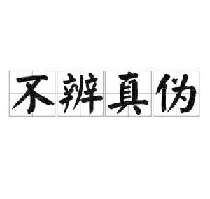 不辨真偽[中文詞語]