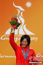 登上領獎台的馬麗芸